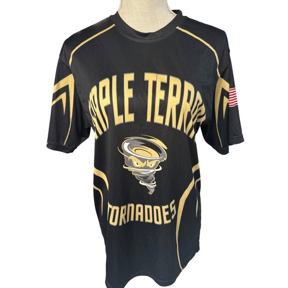 Holloway Dry-Excel Temple Terrace Tornadoes Softball Jersey M Black & Gold - Picture 1 of 9
